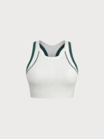 Textured Contrast Trim Sports Tank - Image 9