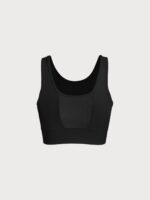 Black Mesh Cross-Front Tank Top - Light Support - Image 10