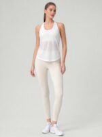 White Mesh X-Cross Tank Top - Light Support - Image 4
