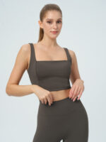 Dark Coffee Twist Sports Bra - Light Support - Image 3
