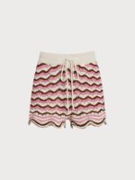 Pink Wave Crochet Drawstring Shorts - Image 7