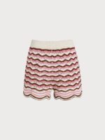 Pink Wave Crochet Drawstring Shorts - Image 8