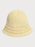 Khaki Bow Straw Hat - Image 4