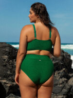 Green High Waisted Plus Size Bikini Bottom - Image 2