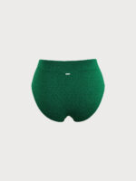 Green High Waisted Plus Size Bikini Bottom - Image 7