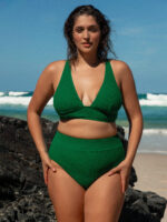 Green High Waisted Plus Size Bikini Bottom - Image 5
