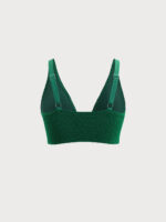 Green V-Neck Plus Size Bikini Top - Image 6
