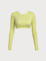 Long Sleeves Textured Crop Surf Top - Image 6