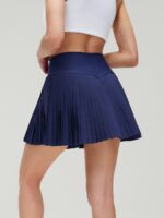 Navy Pleated High-Waist Skirt - Image 3