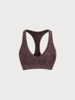 Coffee V Neck I-back Sports Bra - Image 10