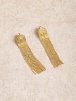 Elegant Golden Tassel Earrings - Image 2