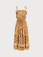 Yellow Print Beach Dresse - Image 6
