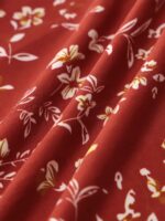 Red Floral Print Beach Dress - Image 8