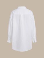 White Cotton-Linen Cover-up Shirt - Image 9