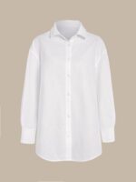 White Cotton-Linen Cover-up Shirt - Image 8