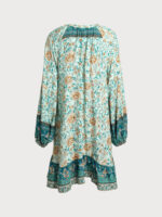 Floral Print Raglan Sleeve Beach Dress - Image 9