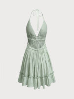 Green Halter Backless Cover-Up Dress - Image 7