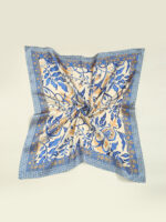 Blue Print Square Scarf - Image 6