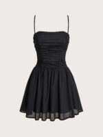 Black Ruffled Low-Back Beach Dress - Image 7