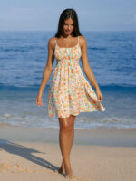 Floral Strap Beach Dress - Image 5