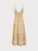 Yellow Sleeveless Tie Beach Dress - Image 7
