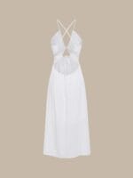 White Crisscross Halter Cutout Beach Dress - Image 7
